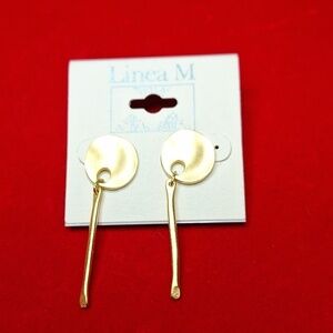 Linea M Goldtone pierced earrings
